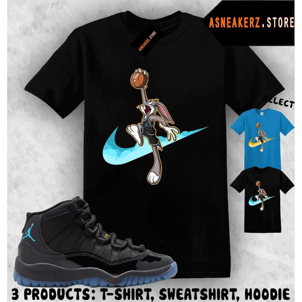 Shirt Match Aj 11 Gamma Blue Matching Tee Just Dunk It Bugs T-Shirt